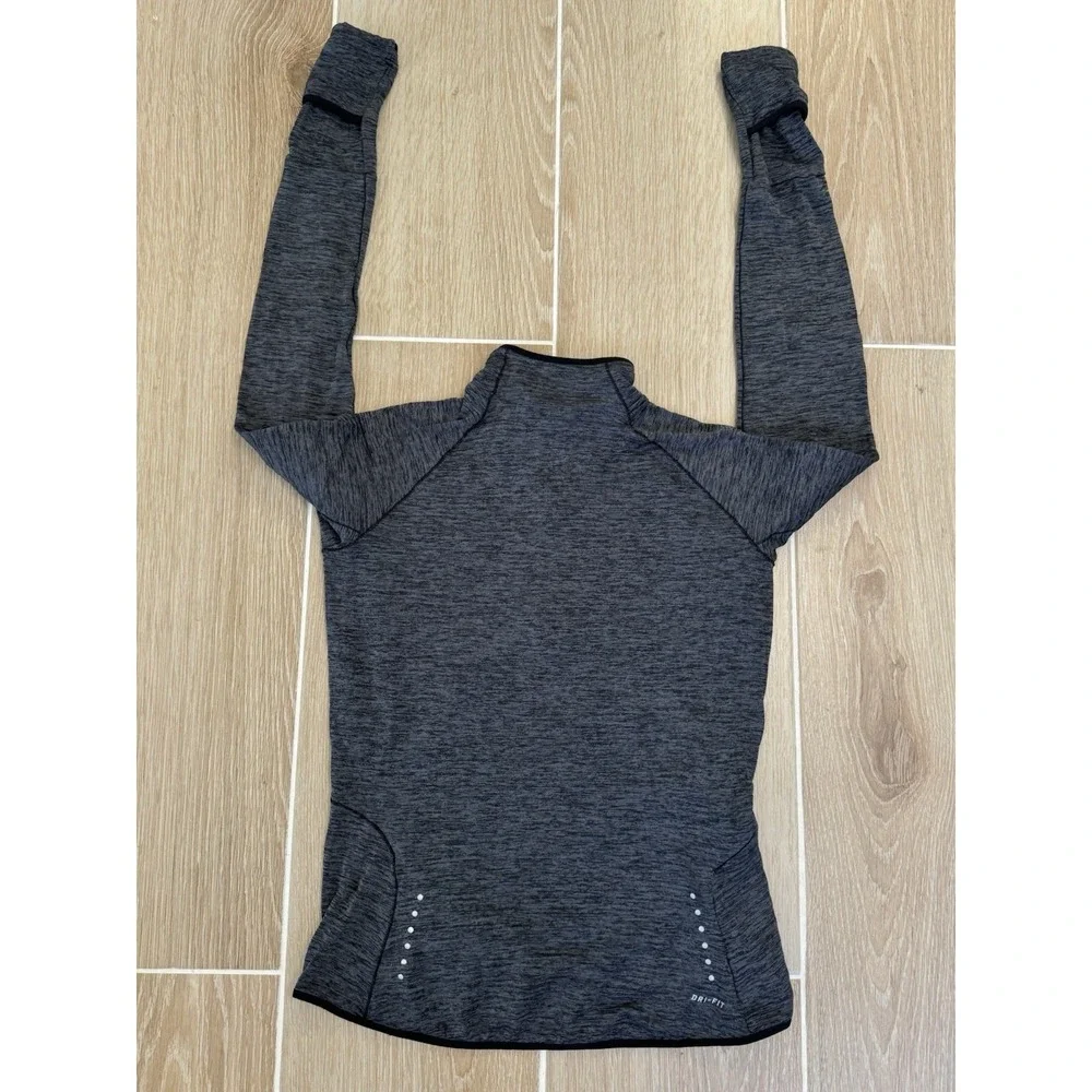 Nike Running Jacket Womens Small Gray Sphere Element 1/4 Zip Long Sleeve Sweater